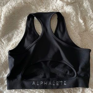 Alphalete black sports bra size medium